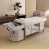 Japanese Head Spa White Full Bed Hybrid Unit with Gold Frame- PLUMBED