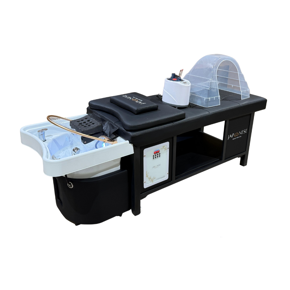 BLACK HYBRID FULL BED UNIT4 (5) Black Japanese Head Spa Hybrid Full Bed Unit - PLUMBED