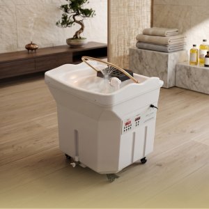 9 White Portable Japanese Head Spa 60L Tank Unit - NON PLUMBED - NO WATER CONNECTION NEEDED