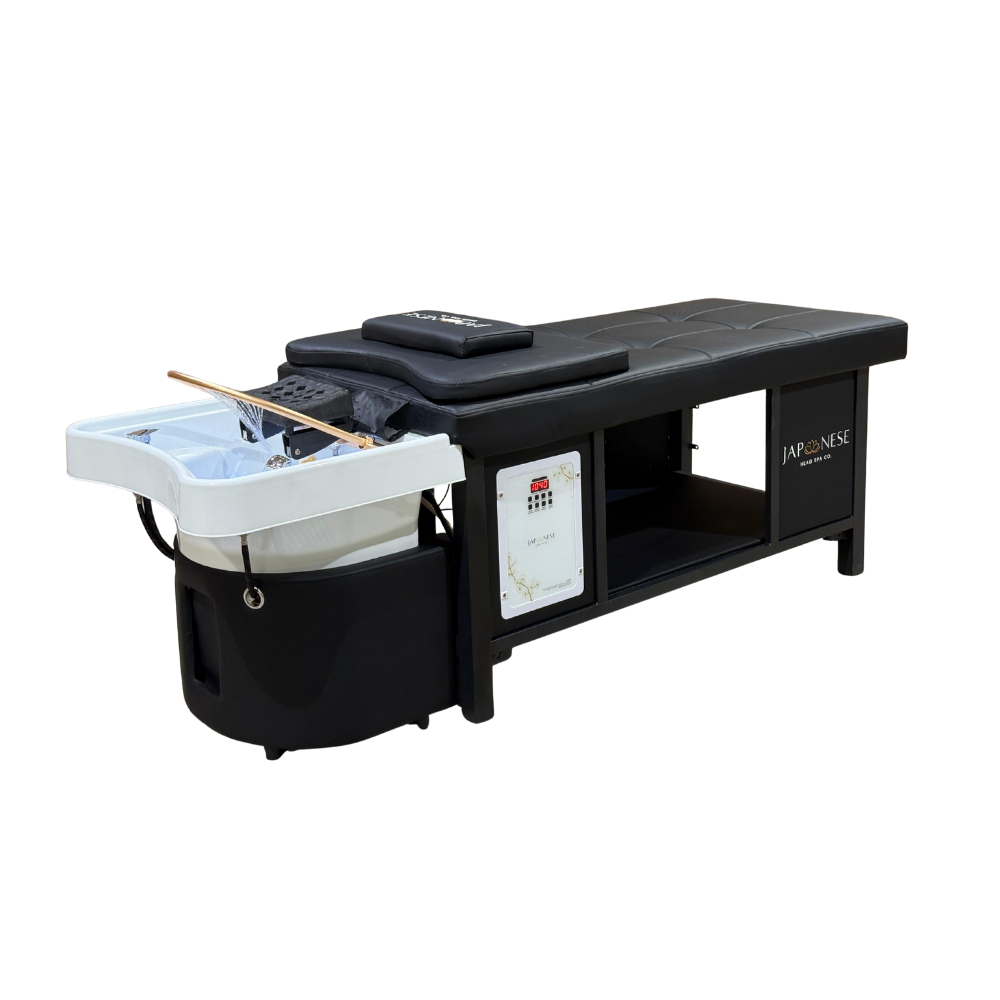 Black Japanese Head Spa Hybrid Full Bed Unit - PLUMBED