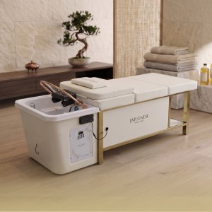 Business In a Box Packages Images(1) Japanese Head Spa Cream Full Bed Unit with Gold Frame - NON PLUMBED - NO WATER CONNECTION NEEDED