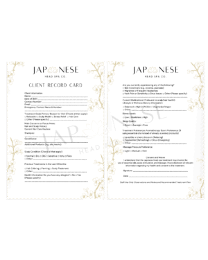 Client Consultation Form