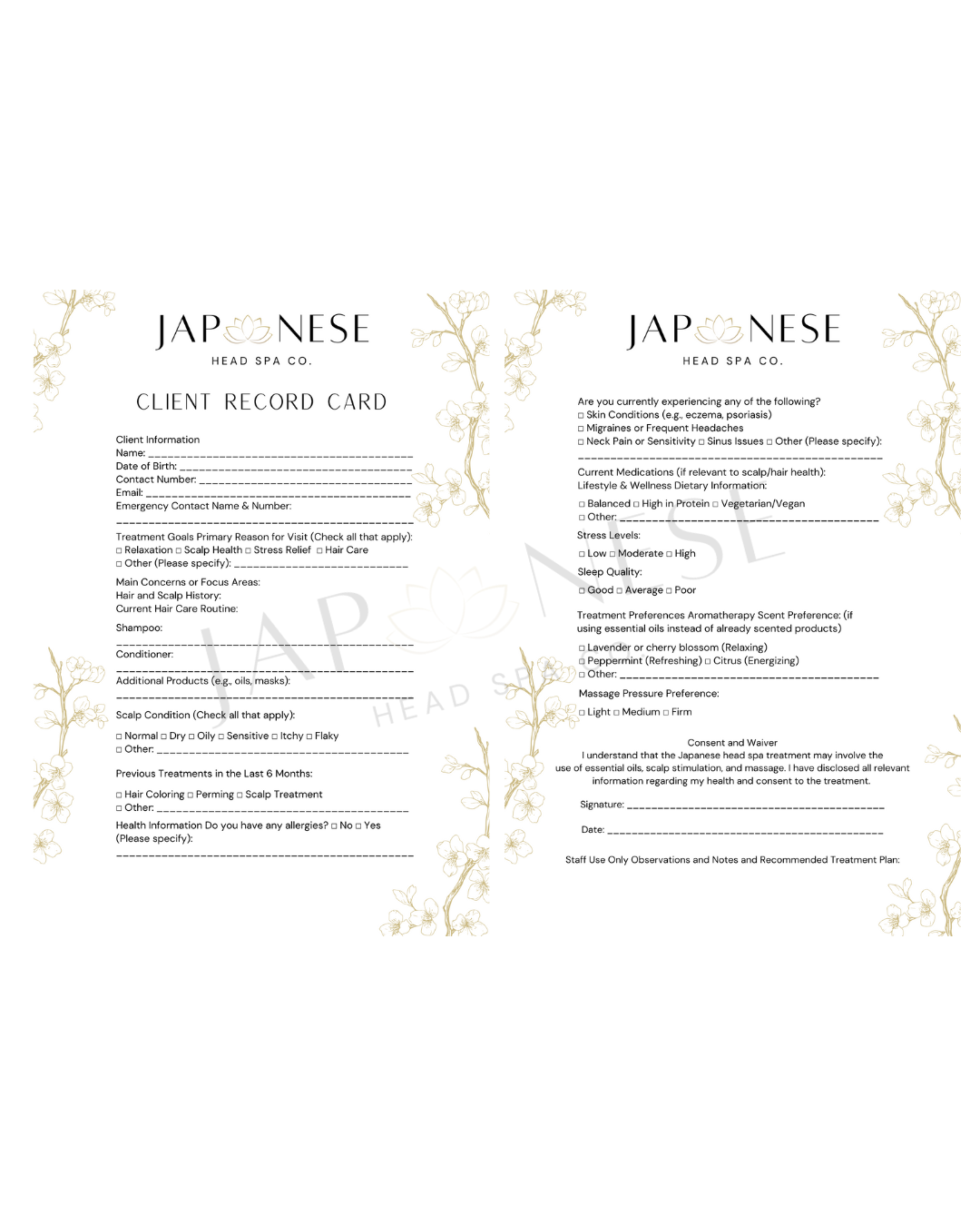 Client Consultation Form