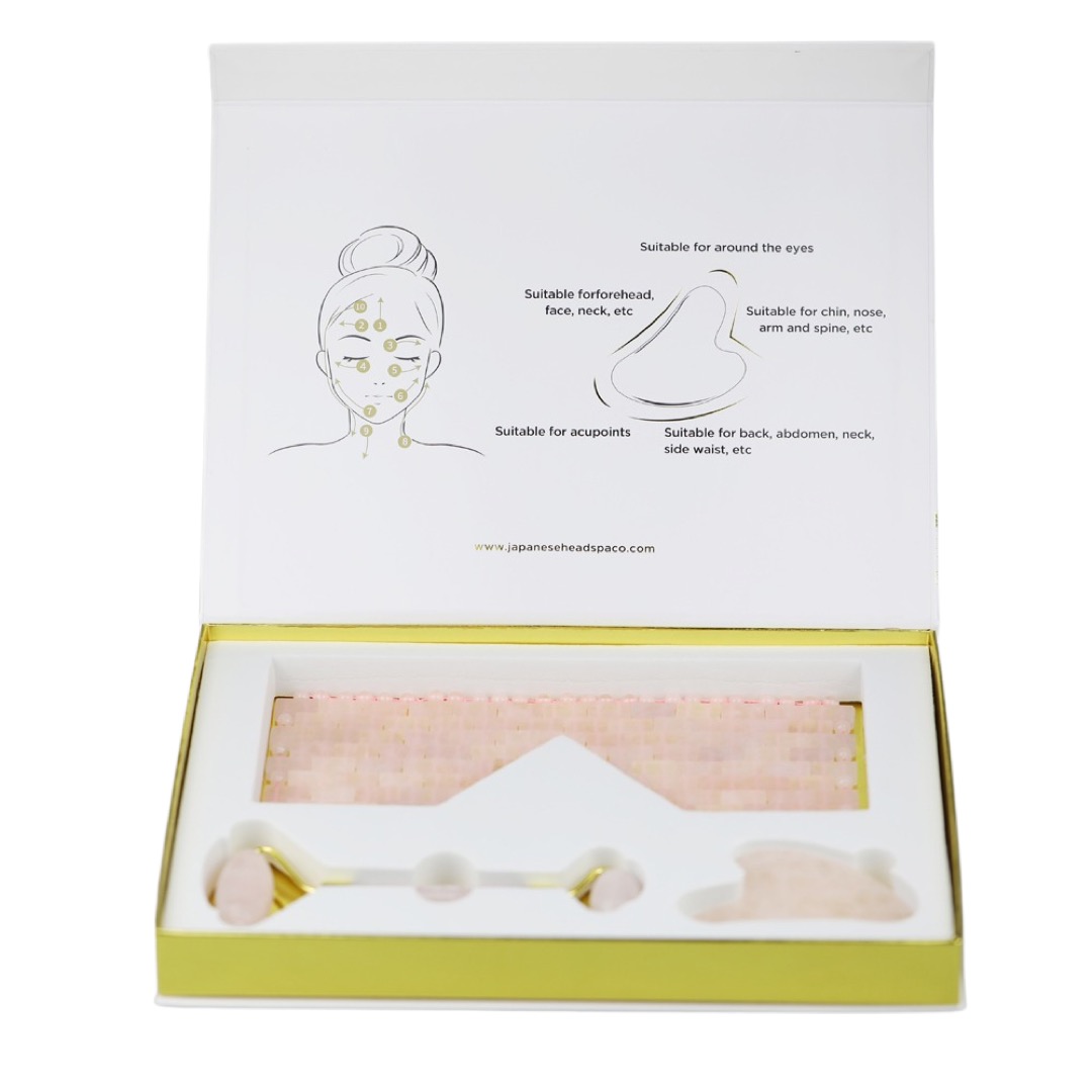 Japanese Head Spa Rose Quartz Therapy Set Japanese Head Spa Rose Quartz Therapy Set