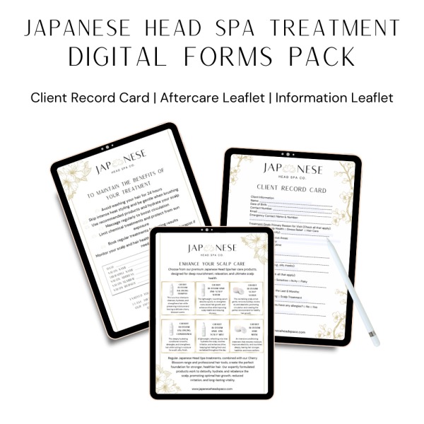 Japanese Head Spa Treatment Digital Forms Pack