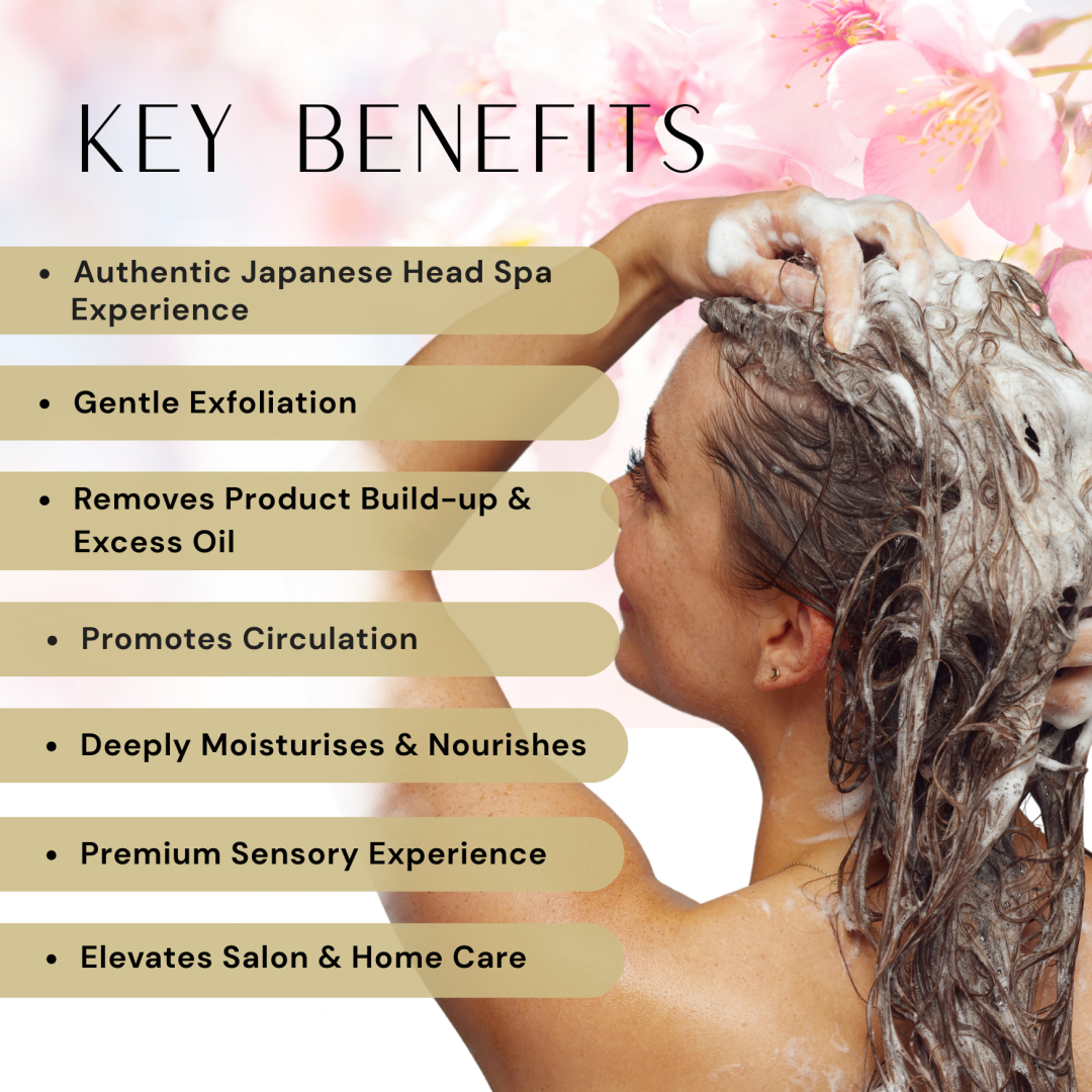 japanese head spa cherry blossom scalp care