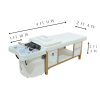 Japanese Head Spa White Full Bed Hybrid Unit with Gold Frame- PLUMBED
