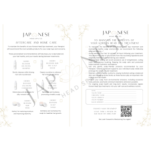 korean head spa after care Korean Head Spa Aftercare Leaflet