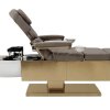 Japanese Head Spa Fawn Full Bed with integrated Foot Spa  **HEIGHT ADJUSTABLE** with Electric Back Rest - PLUMBED