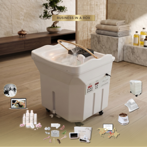 5 BUSINESS IN A BOX: White Non-Plumbed Japanese Head Spa Unit Package