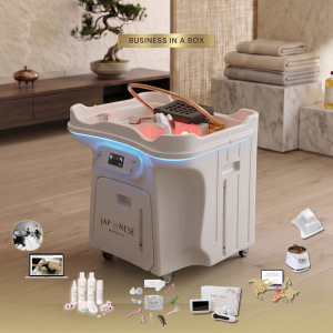 BUSINESS IN A BOX: White Waste Tank Portable Japanese Head Spa Unit Package